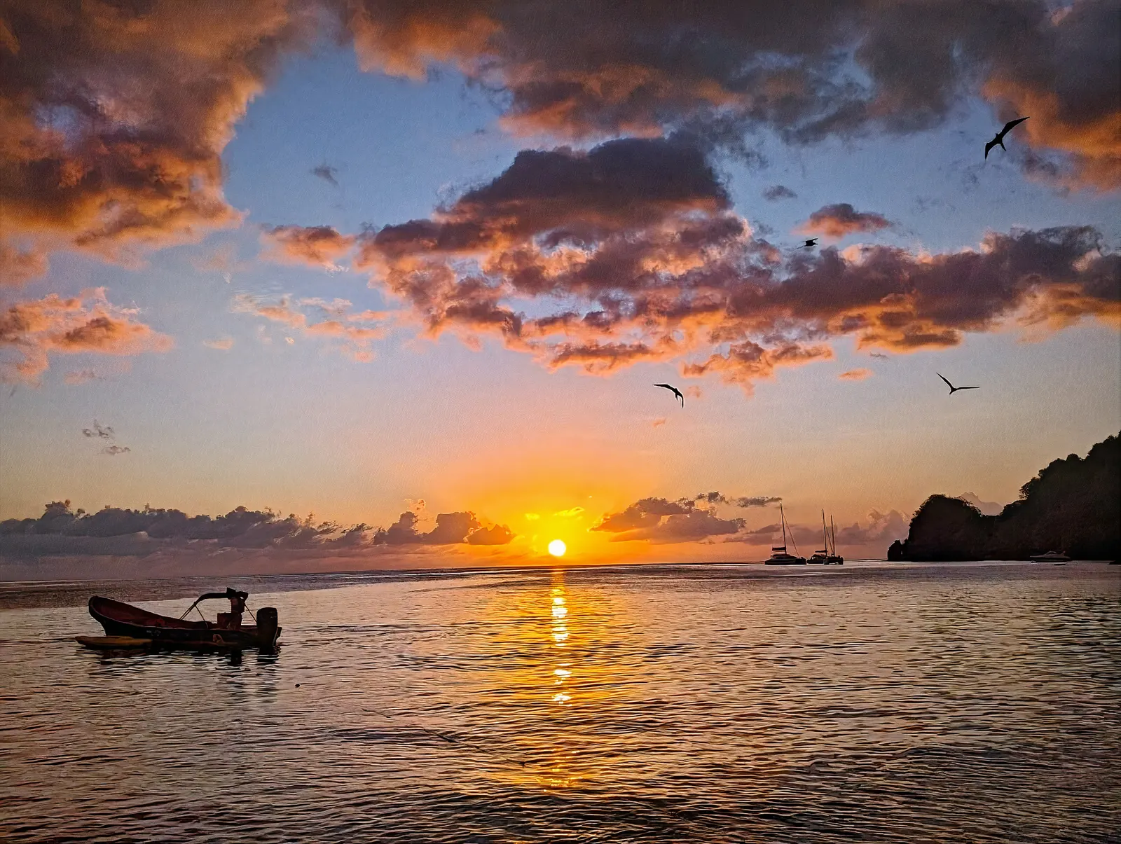 Beach near Green Fig Resort and Sugar Beach in Soufriere Saint Lucia